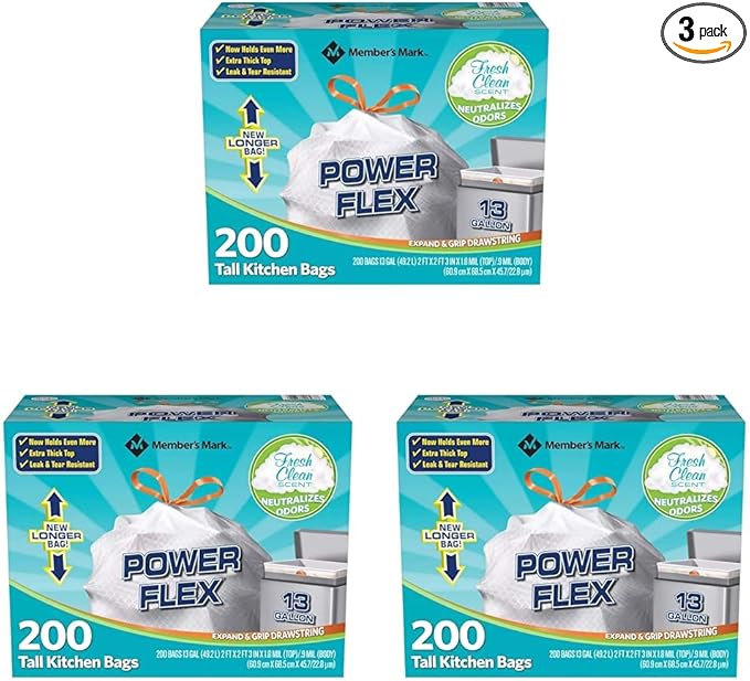 Members Mark 13 Gal Power Flex, Leak Protection, Tall Kitchen Simple Fit by MEMBER%C2%B4S+MARK