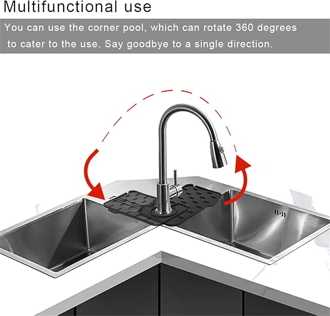 2-Pack Bytelive Silicone Sink Mat, Mini Sink Splash Guard and Soap Sponge Holder - Image 6