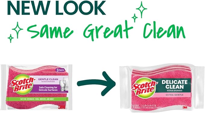 Scotch-Brite Gentle Clean Delicate Scrub Sponges, - Image 2