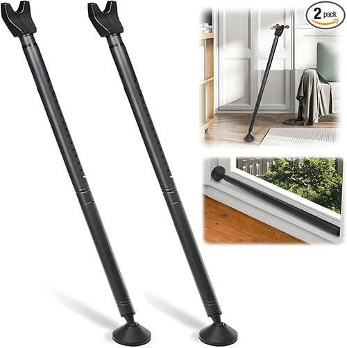 2 Pack Door Security Bars, Anti-Slip Heavy Duty Door Stoppers Sliding Patio Bar by Acshio