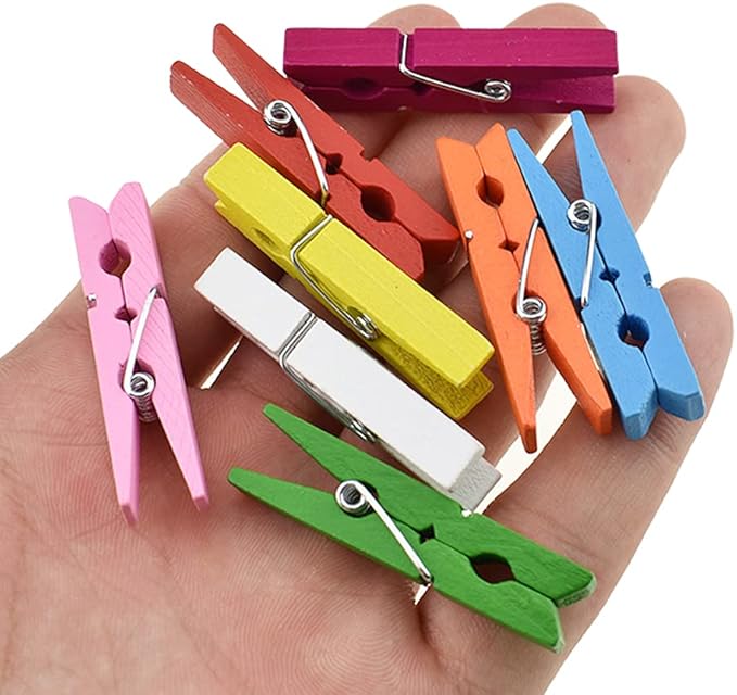 HAHIYO Color Wooden Clothes Pins Clothespins Small Do NOT Fall Apart 1.77 by HAHIYO
