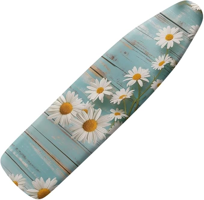 Daisy Ironing Board Covers 15x54 Inch 3D Wood Print Ironing Board Pad by KUIFORTI