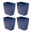 iDesign Small Plastic Bathroom Trash Can, Slim Rectangle Garbage Bin by iDesign