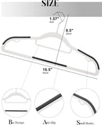 HOUSE DAY Plastic Hangers 50 Pack, Plastic Clothes Hangers Non Slip - Image 8
