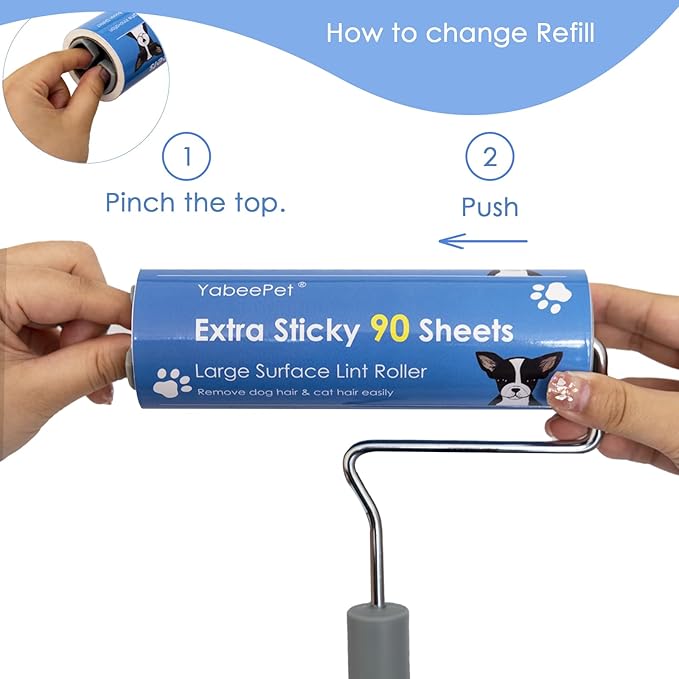 Extra Sticky Large Surface Lint Roller, 6.3'' Giant Lint Roller - Image 3