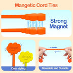 SOOOEC Magnetic Cable Ties, 8 Pack 7.2" Magnetic Twist ties Cute Cloud Design - Image 3
