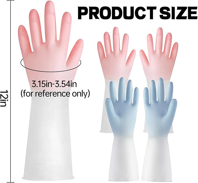 Rubber Gloves for Dishwashing, Cleaning Gloves for Women Dish, Dishwashing - Image 2