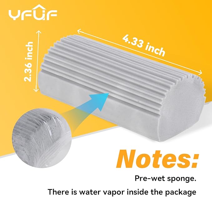 2-Pack Damp Duster Sponge for clean, Magic Sponge Eraser Baseboard Cleaner Tool - Image 5