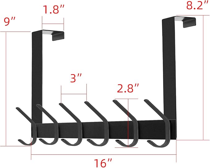 DOKU Over The Door Hook, Heavy Duty Over Door Hanger Holder - Image 6