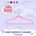 HOUSE DAY Velvet Kids Hangers 60 Pack, Premium Childrens Hangers - Image 7
