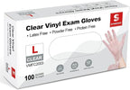 Schneider Clear Vinyl Exam Gloves, Latex-Free, Disposable Medical Gloves - Image 2