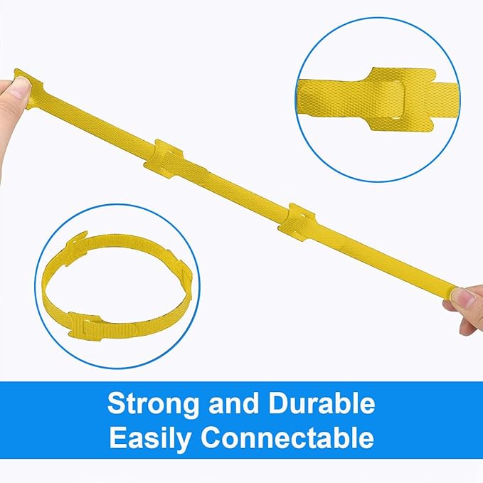 60 PCS 6 Inches Reusable Cable Ties, Adjustable Cord Straps, Cable Organizer - Image 3