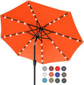 ABCCANOPY Durable Solar Led Patio Umbrellas with 32LED Lights 7.5FT (Orange) by ABCCANOPY