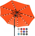 ABCCANOPY Durable Solar Led Patio Umbrellas with 32LED Lights 7.5FT (Orange) by ABCCANOPY