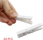 HEEHEE 24 PCS 2.83 Inch White Wooden Clothespins Strong Spring Grip Durable - Image 5