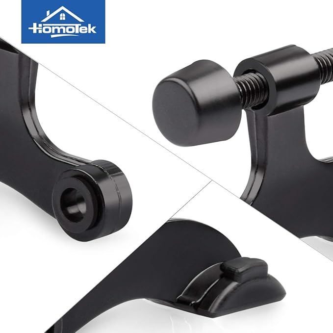 HOMOTEK 6 Pack Hinge Pin Black Door Stopper, Adjustable Deluxe Heavy Duty Door - Image 5