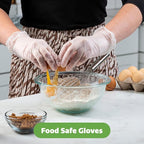 GUSTO Disposable Vinyl Gloves – Clear, Latex-Free, Powder-Free, BPA-Free – Safe - Image 4