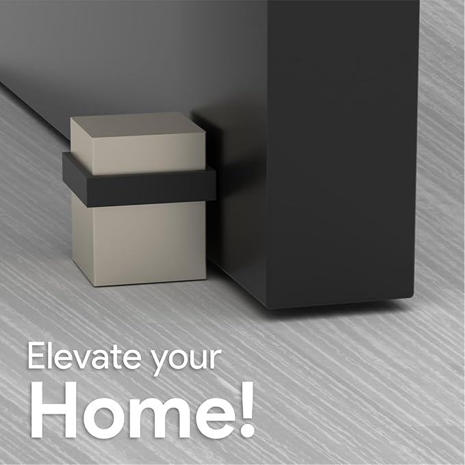 Mega Handles Square Floor Door Stopper, Quickly Installed Wall Protector Stopper - Image 5