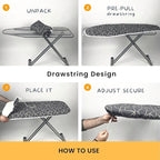 SAVUK Ironing Board Cover and Pad Standard Size 15x54 inch Extra Heavy Duty - Image 4