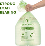 SUPERBIO 13 Gallon Flat Top Compostable Food Waste Bags, 2 Pack, 0.87 Mil - Image 4