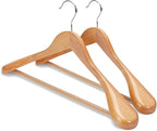 HOUSE DAY Wood Suit Hangers for Men, Smooth Wide Shoulder Wooden Hanger by HOUSEDAY