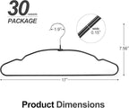 TOPIA HANGER Metal Hangers 30 Pack, Non Slip Clothes Hangers Space Saving - Image 2