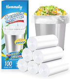 4 Gallon 100pcs Small Clear Trash Bags Strong Clear Garbage Bags, Bathroom by HOMMALY