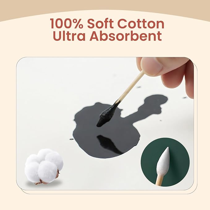 Pointed Cotton Swabs 2000 Count Double Precision Tips - Image 5
