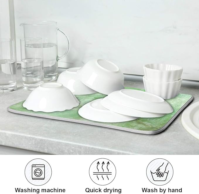 Super Absorbent Dish Drying Mat, Microfiber Fast-Drying Dish Mat, Kitchen Dish - Image 7