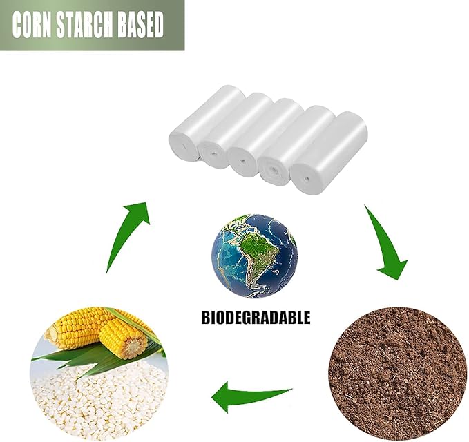Small Trash Bags, Inwaysin Small Garbage Bags 4-6 Gallon Biodegradable Can - Image 2