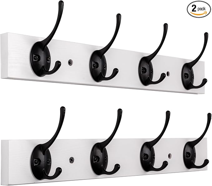 Coat Hooks Wall Mounted, Wooden Hat Rack by VERTORGAN