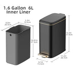 KUK Slim Bathroom Trash Can - Image 5
