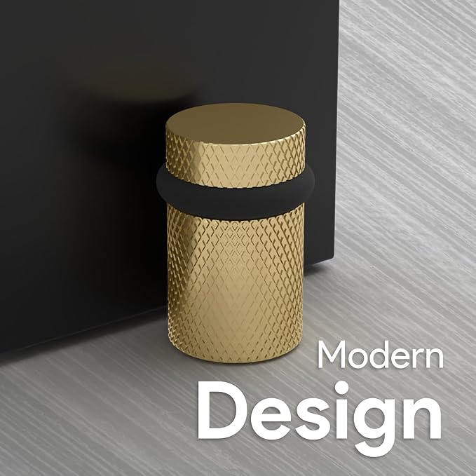 Mega Handles Knurled Floor Door Stopper, Quickly Installed Wall Protector - Image 4