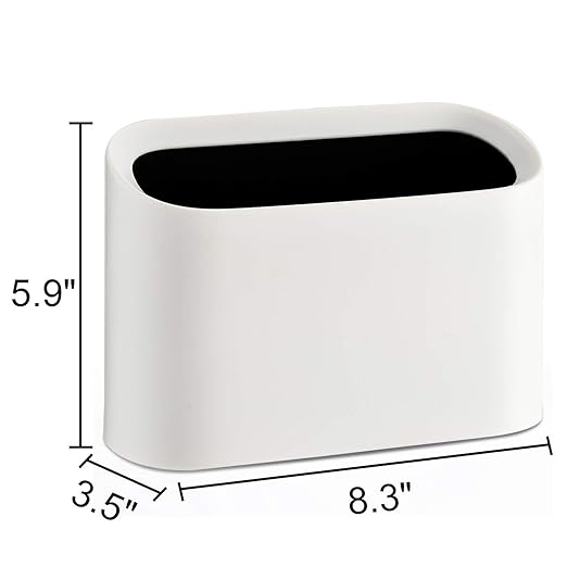 SUBEKYU 0.4 Gal Mini Countertop Trash Can, Small Desktop Garbage Can - Image 7