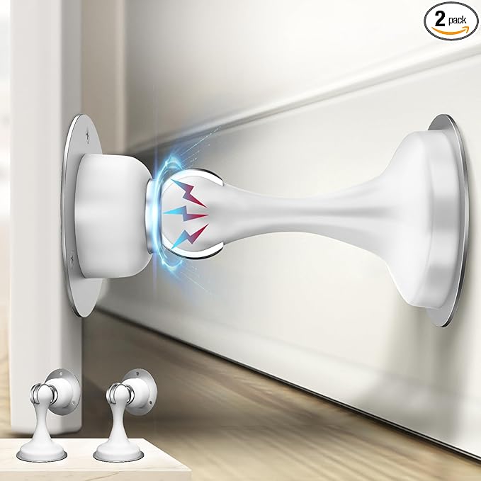 Magnetic Door Stoppers 2 Pack, Door Stops by WINONLY