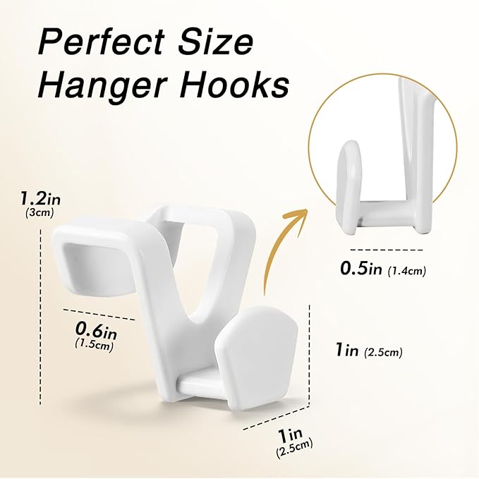 HOUSE DAY Space Saving Hangers 100 Pack, Clothes Hanger Connector Hooks - Image 7