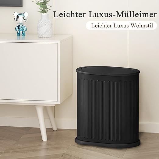 1.6 Gallon Trash Can with Lid, Small Bathroom Trash Can Wastebasket, Slim - Image 5