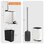 Bathroom Trash Can with Toilet Brush - Image 6