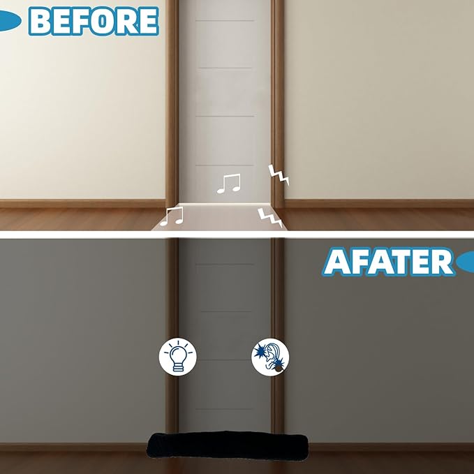 Door Draft Stopper 36 Inches Length x 4 Inches Width, Weighted Under Door Noise - Image 4