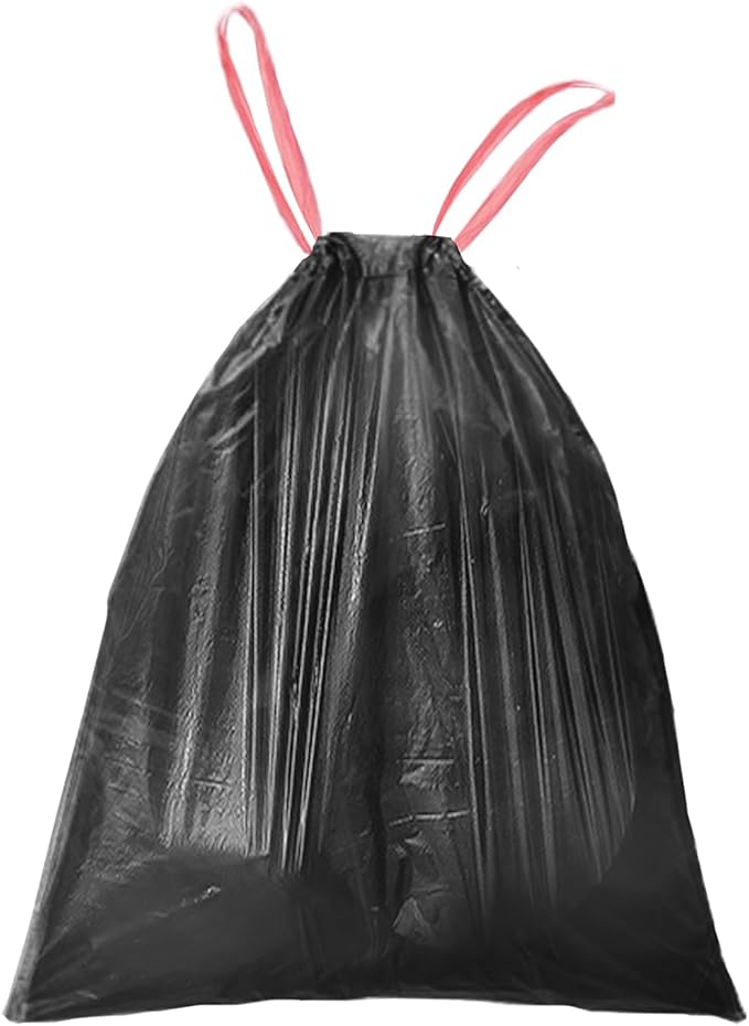 8 Gallon Trash Bags, Drawstring Garbage Bags, 1.32Mil Thickness, 55 * 70cm by BUYITNOW