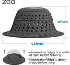zaa Bathtub Drain Hair Catcher, Premium Silicone Collapsible 2 Pack Drain - Image 5