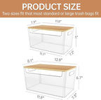 2 Pack Trash Bag Holder Under Sink Stackable, Plastic Garbage Dispenser - Image 2