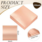 150 Packs Aluminum Metal Crafts DIY Foil 6 Inch x 6 Inch x 0.07 mm Thick - Image 2