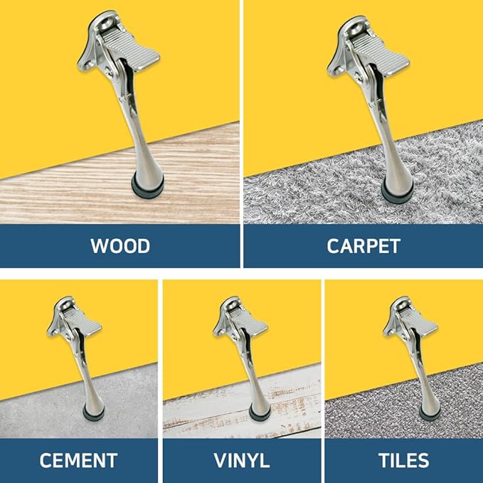 One Touch Kickdown Door Stopper, Door Holder, Heavy Duty Door Stops, Bottom of - Image 6
