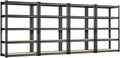 REIBII Storage Shelves 2020LBS Garage Shelving Heavy Duty Metal Shelving 5 Tier Metal Shelf for Garage Pantry Closet Kitchen Basement 28" W x 12" D x 59.8" H, 4 Pack by REIBII