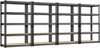 REIBII Storage Shelves 2020LBS Garage Shelving Heavy Duty Metal Shelving 5 Tier Metal Shelf for Garage Pantry Closet Kitchen Basement 28" W x 12" D x 59.8" H, 4 Pack by REIBII