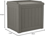 Suncast Outdoor Storage Box - 22 Gallon Stone Gray Resin Outdoor Deck Box with Seat, Weatherproof Patio Storage Bin Container for Keeping Cushions, Tools, & Towels for Pool, Yard, & Garden - Image 10