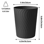 YGJT Small Trash Can, 6 Pack 1.8 Gallons Bathroom Trash Can, Slim Waste Basket - Image 6
