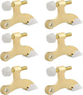 HOMOTEK 6 Pack Hinge Pin Bright Brass Door Stopper, Adjustable Deluxe Heavy by HOMOTEK
