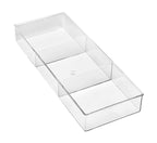 Whitmor 3 Section Small Easy Clean Clear Plastic Resin Drawer Organizer by Whitmor